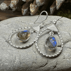 Delyth Celtic Earrings - Moonstone
