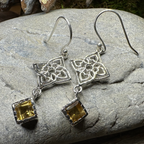 Celtic Love Knot Citrine Earrings