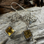 Celtic Love Knot Citrine Earrings