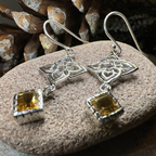 Celtic Love Knot Citrine Earrings