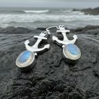 Moonstone Anchor Earrings