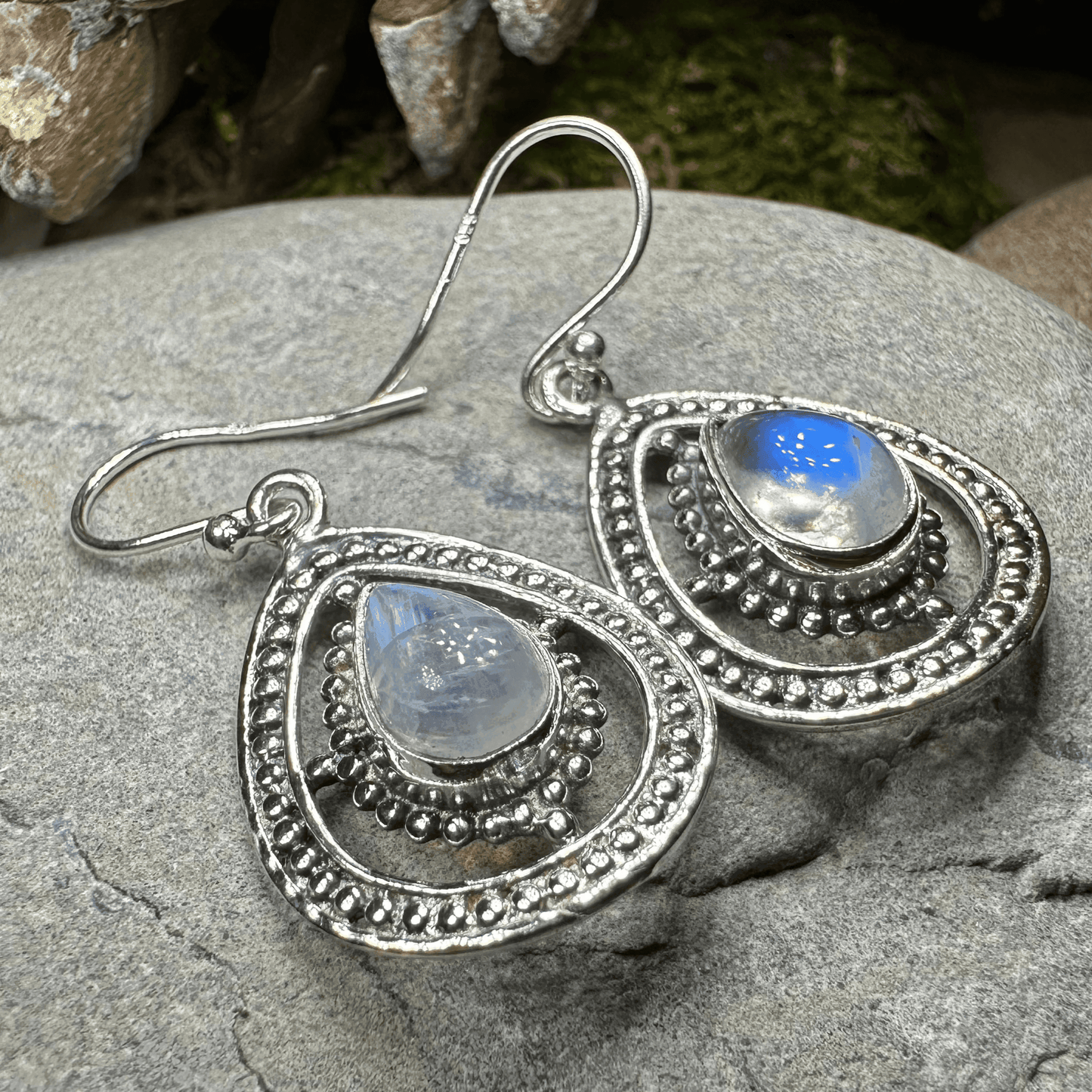 Arela Celtic Goddess Earrings - Moonstone