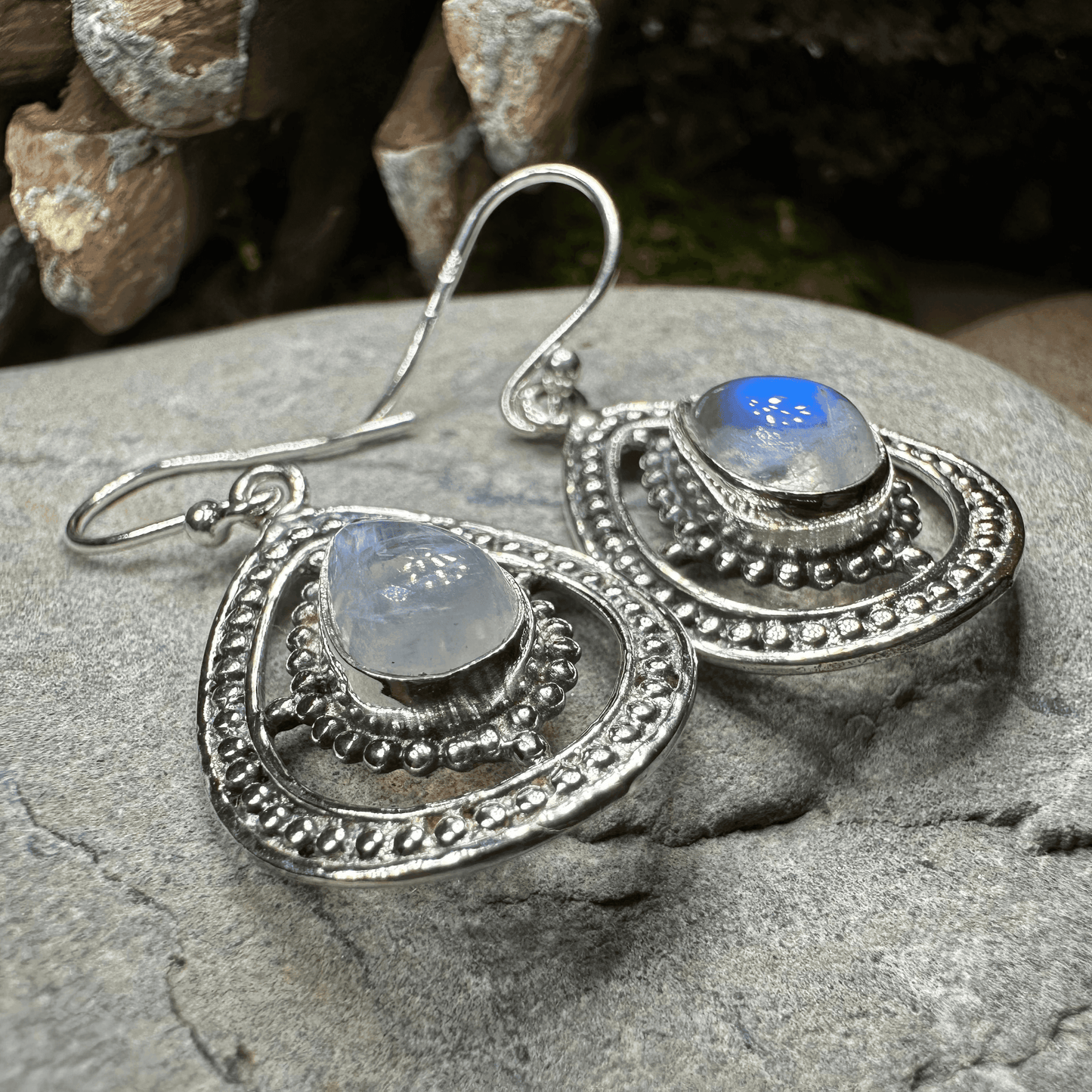 Arela Celtic Goddess Earrings - Moonstone