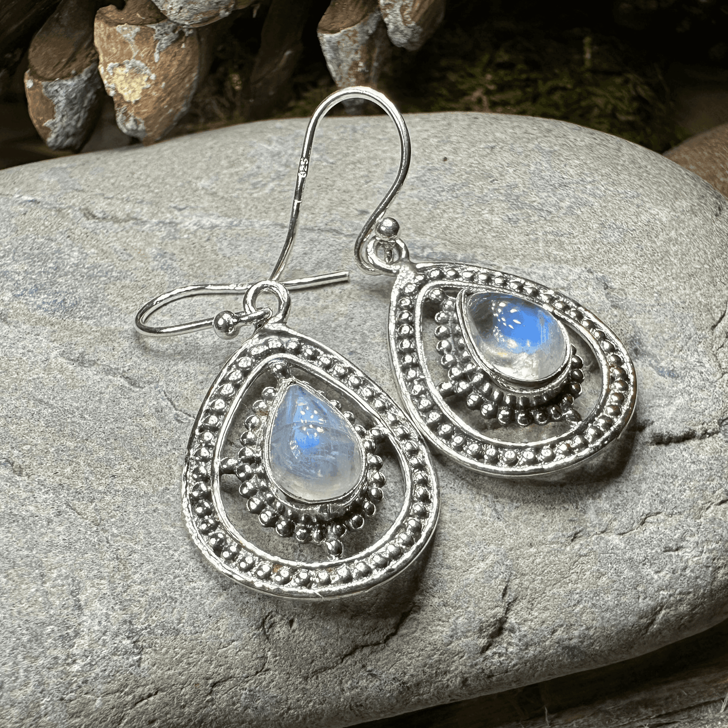 Arela Celtic Goddess Earrings - Moonstone