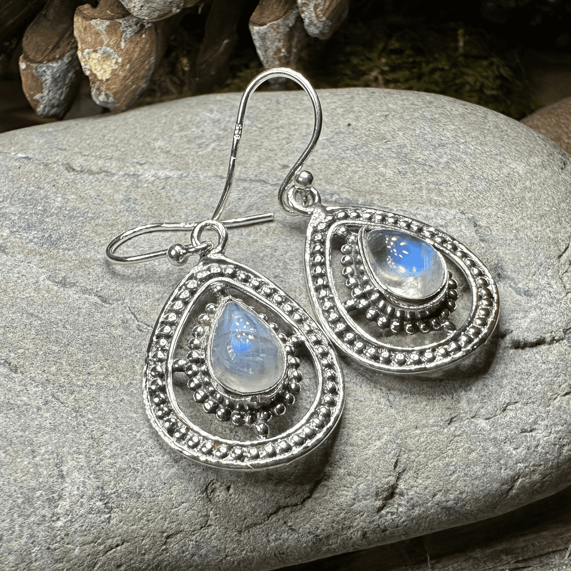Arela Celtic Goddess Earrings - Moonstone