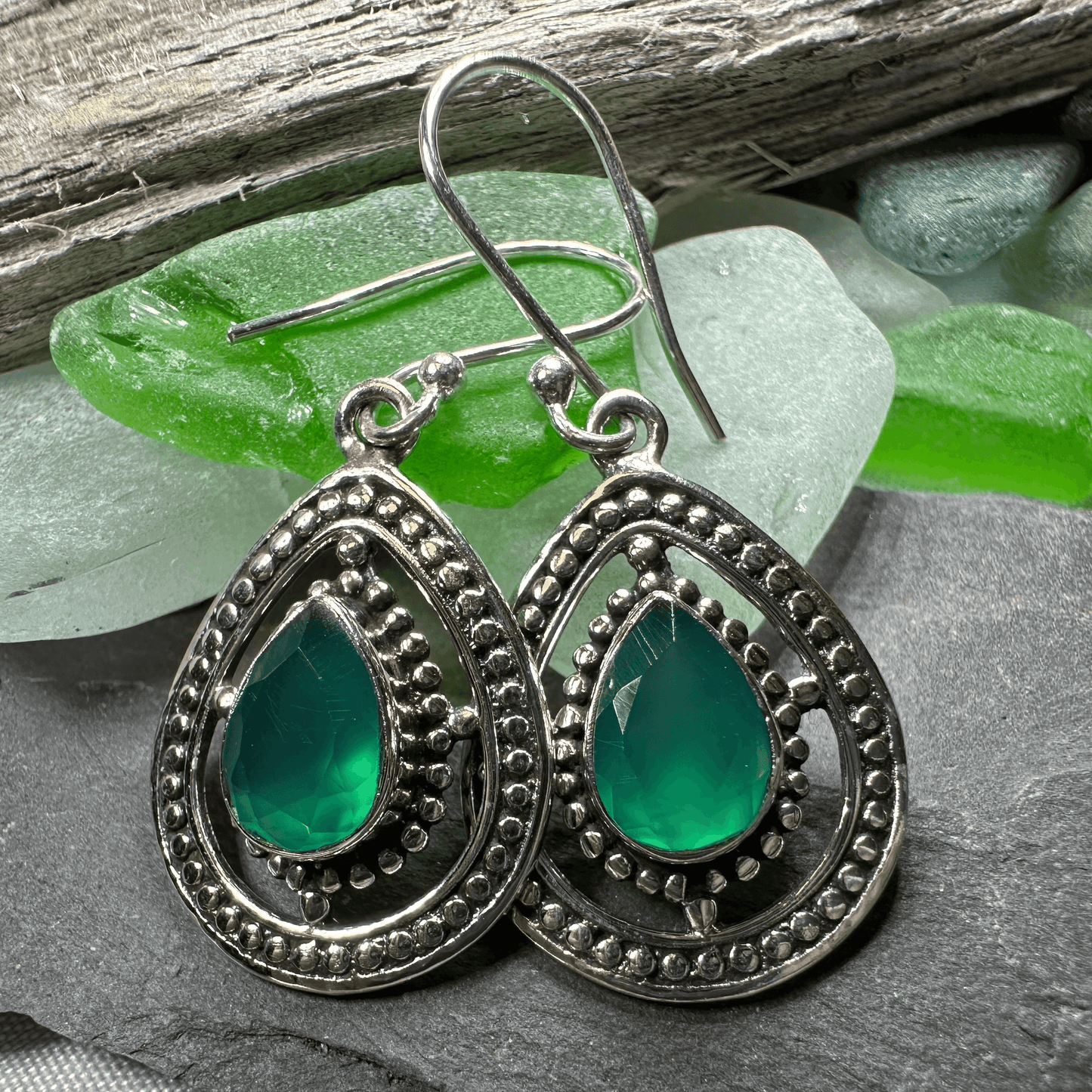 Arela Celtic Goddess Earrings - Moonstone
