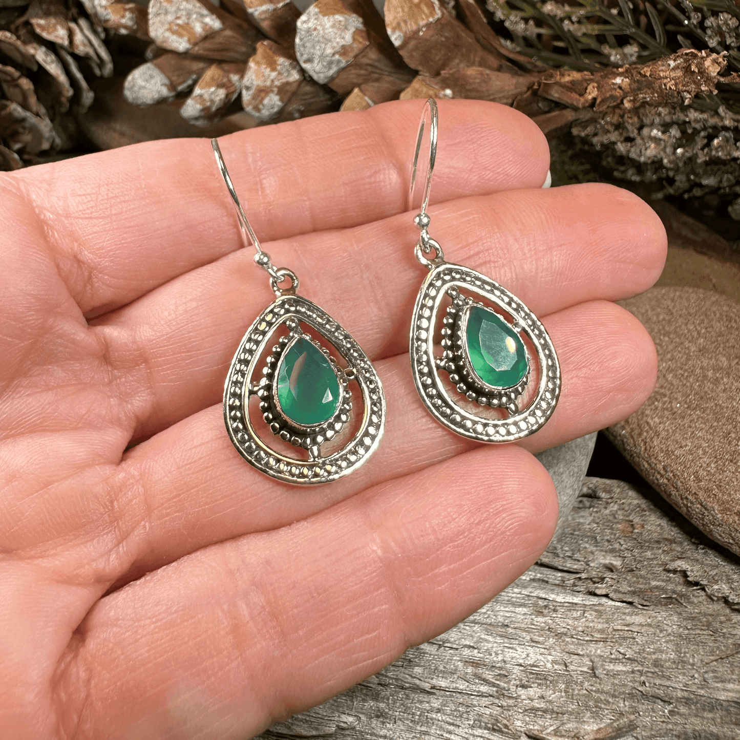 Arela Celtic Goddess Earrings - Moonstone