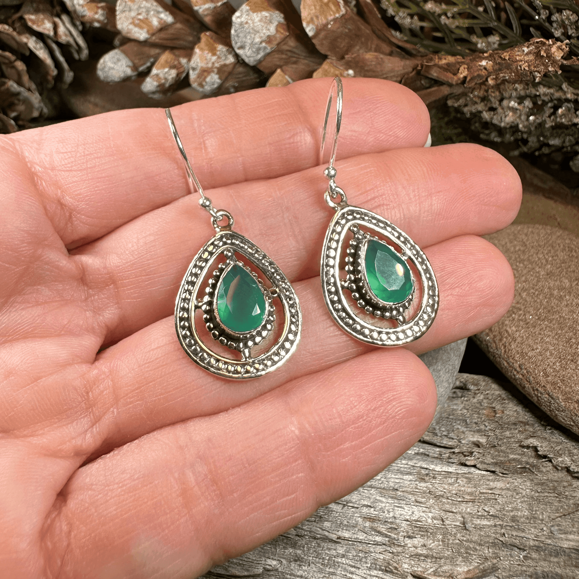 Arela Celtic Goddess Earrings - Moonstone