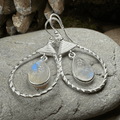 Delyth Celtic Earrings - Moonstone
