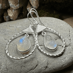 Delyth Celtic Earrings - Moonstone