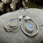 Delyth Celtic Earrings - Moonstone