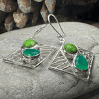 Mavis Celtic Earrings - Chalcedony/Turquoise