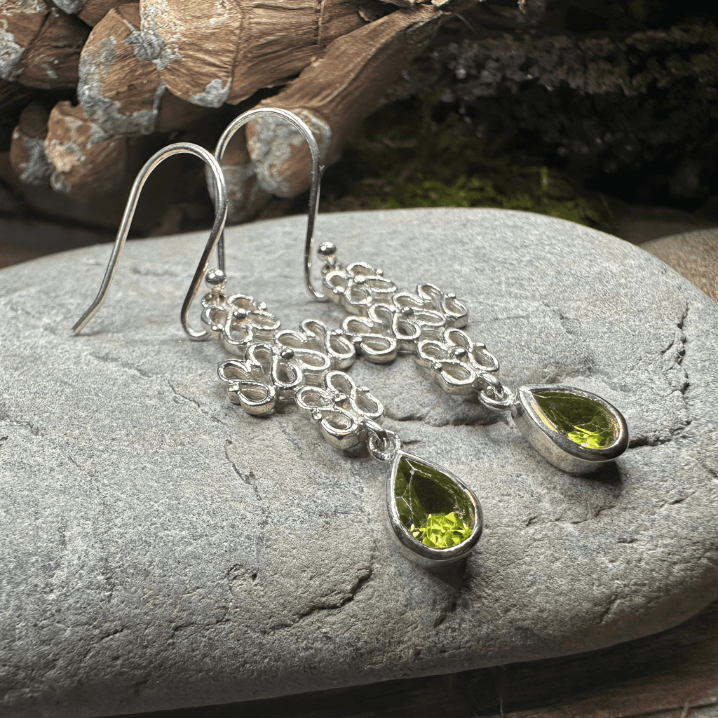 Leanna Celtic Knot Earrings - Peridot