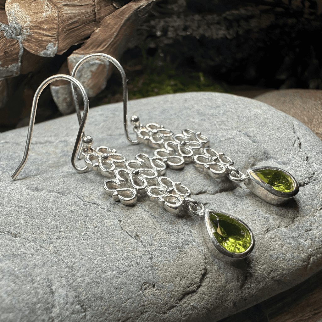 Leanna Celtic Knot Earrings - Peridot