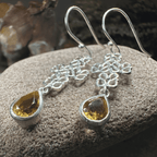 Leanna Celtic Knot Earrings - Citrine