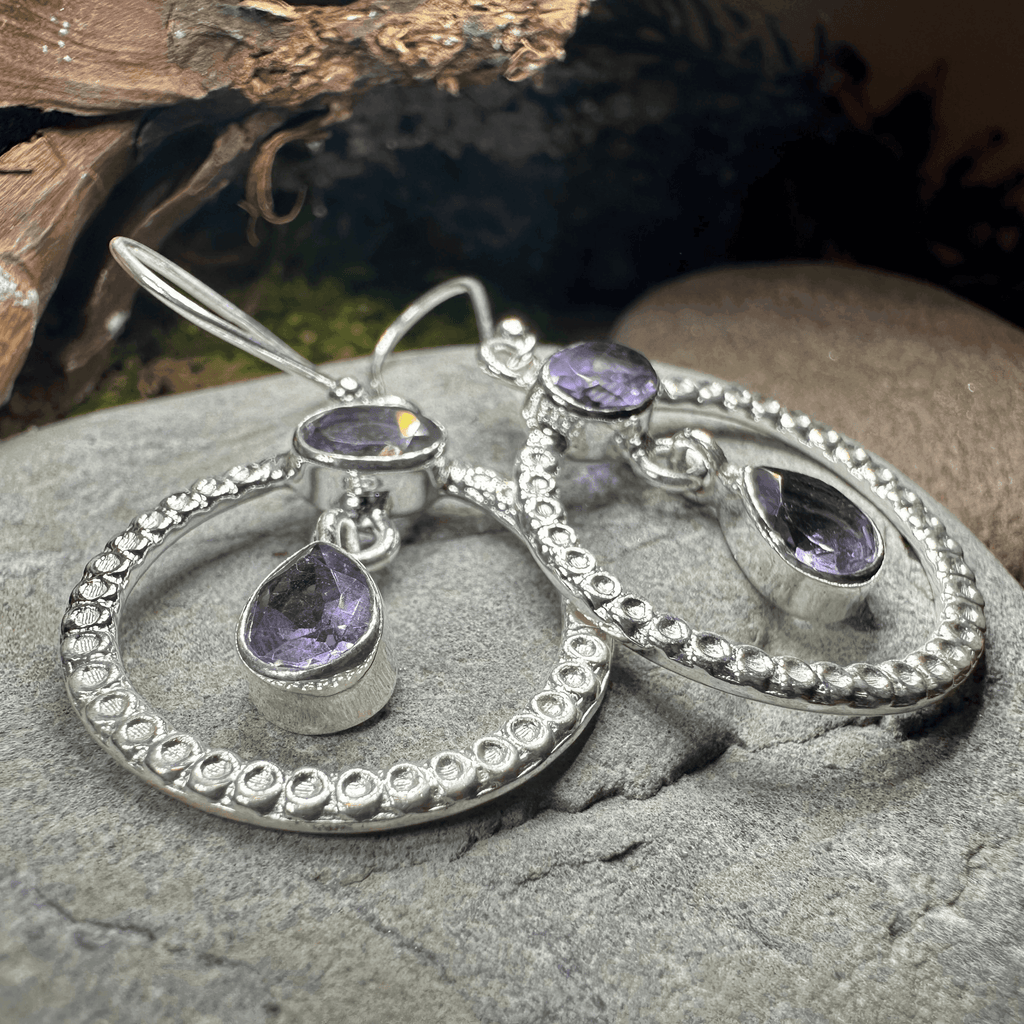 Briallen Gemstone Earrings - Amethyst