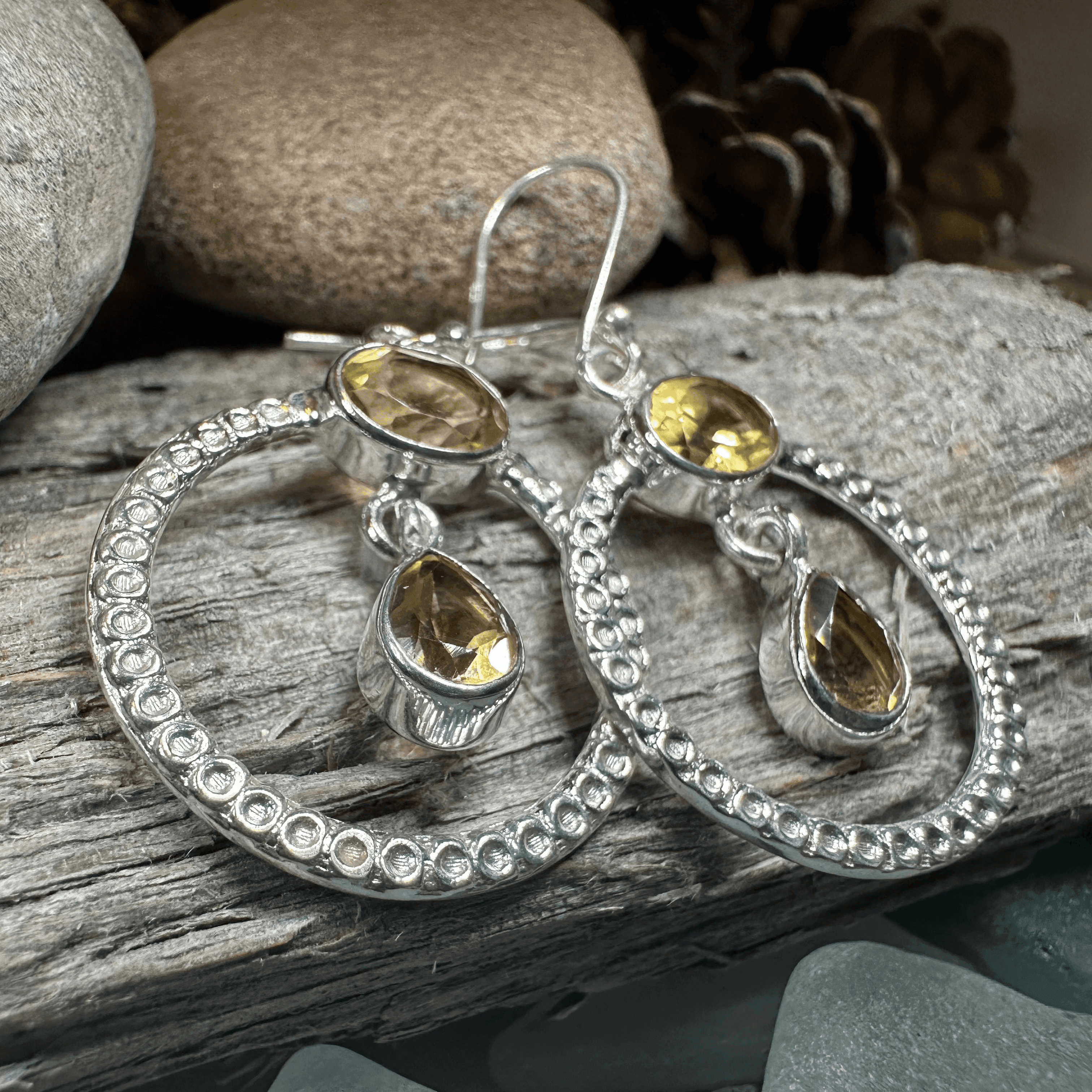 Briallen Gemstone Earrings - Amethyst