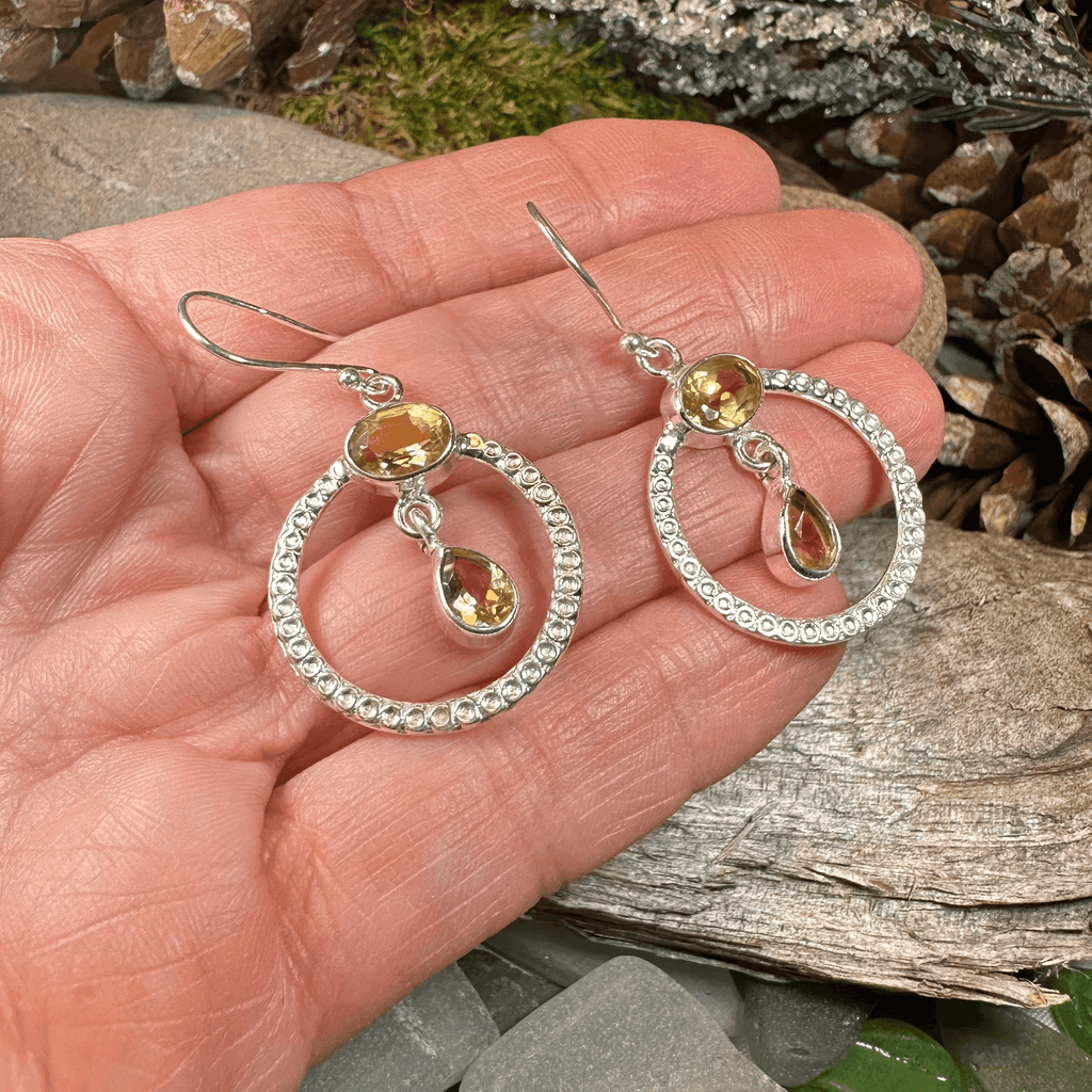 Briallen Gemstone Earrings - Amethyst