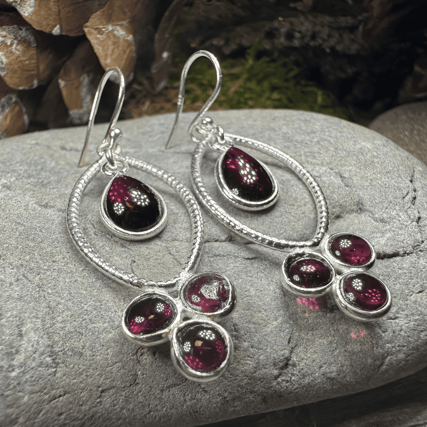 Brygid Celtic Goddess Earrings - Amethyst