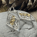 Mira Celtic Knot Earrings - Citrine