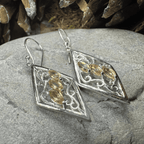 Mira Celtic Knot Earrings - Garnet