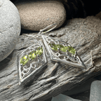 Mira Celtic Knot Earrings - Garnet