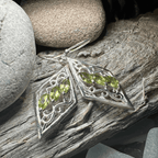 Mira Celtic Knot Earrings - Garnet