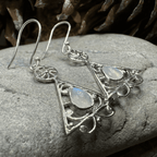 Celtic Wheel of Life Earrings - Moonstone