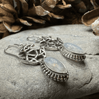 Laidir Celtic Knot Earrings - Moonstone
