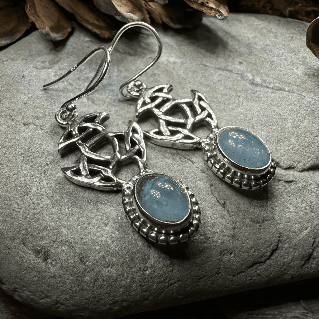 Laidir Celtic Knot Earrings - Moonstone