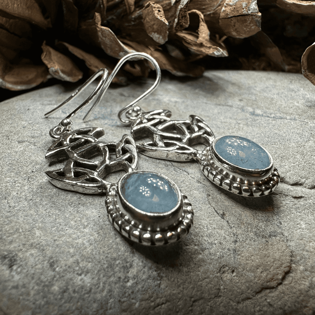 Laidir Celtic Knot Earrings - Moonstone