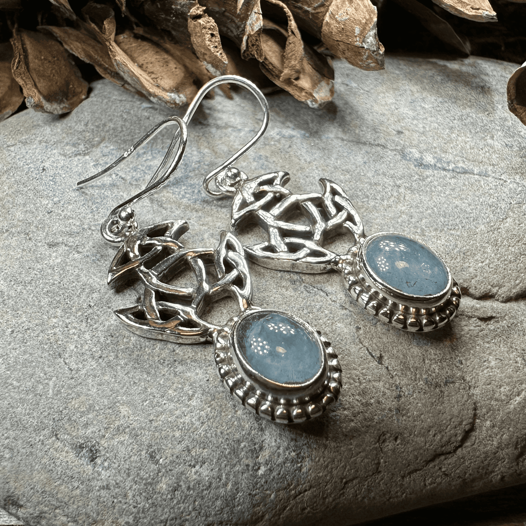 Laidir Celtic Knot Earrings - Moonstone