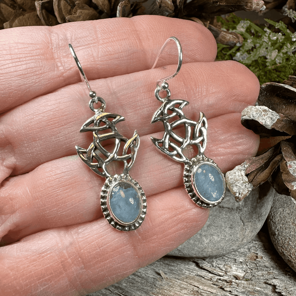 Laidir Celtic Knot Earrings - Moonstone