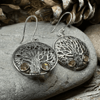 Eden Tree of Life Citrine Earrings - Citrine