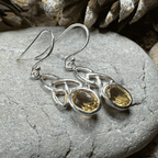 Hellena Trinity Knot Earrings - Topaz