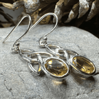 Hellena Trinity Knot Earrings - Topaz