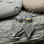 Celtic Leaf Opal Earrings - 