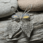 Celtic Leaf Opal Earrings - 