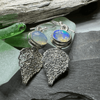 Celtic Leaf Opal Earrings - 