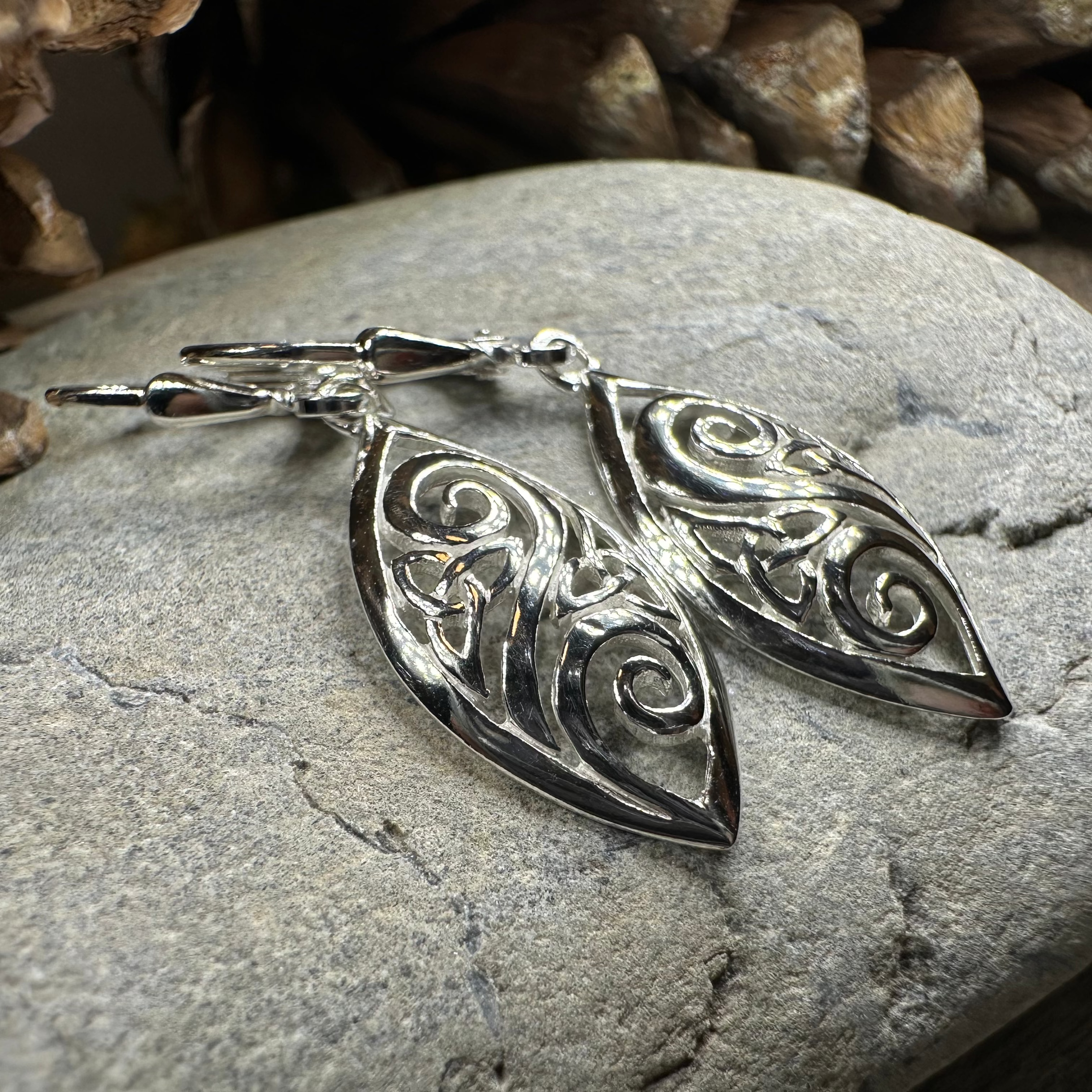 Marquise Trinity Knot Earrings
