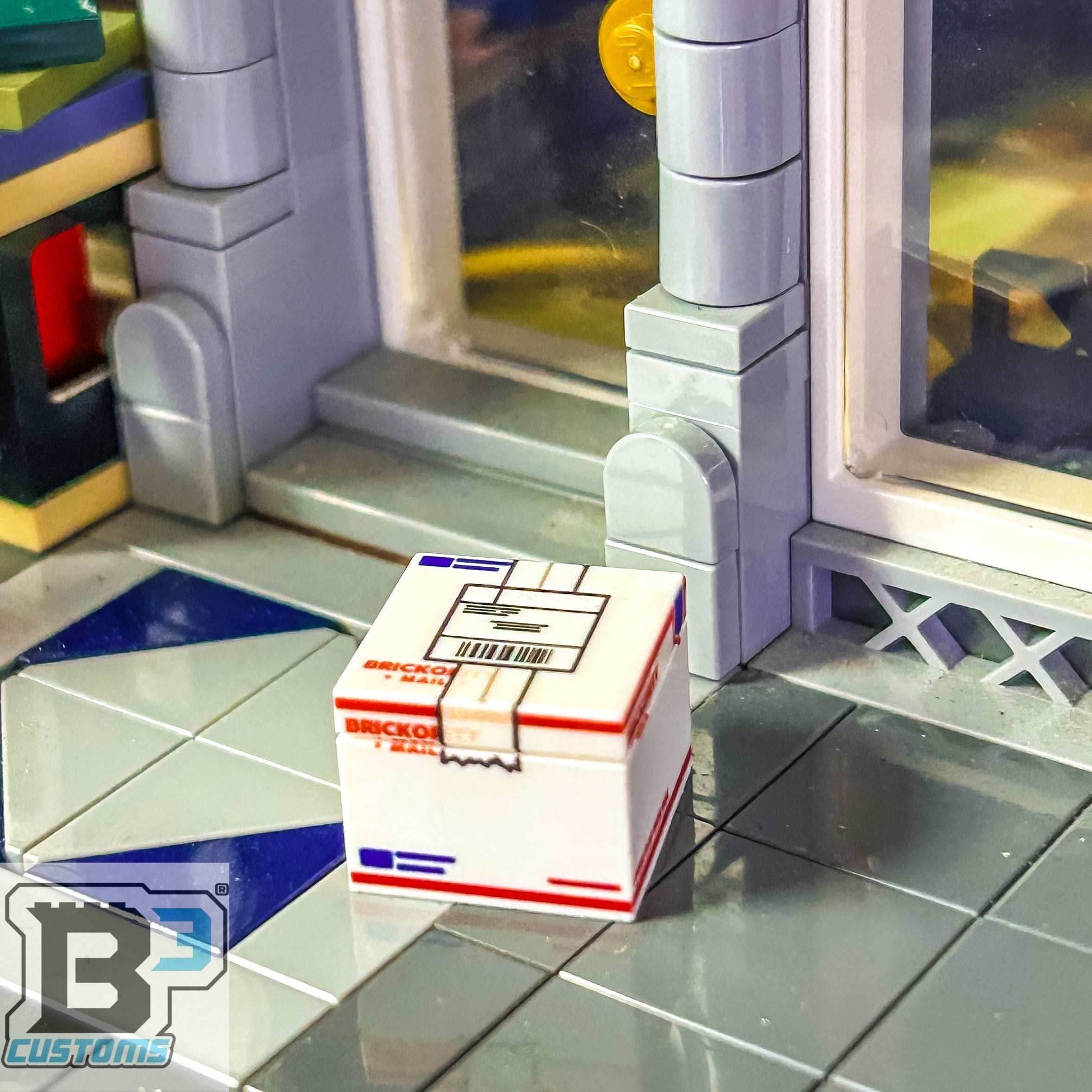 USPS Priority Shipping Box - Custom Printed made using LEGO parts - 