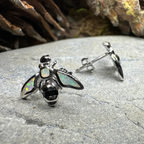 Opal Bee Stud Earrings