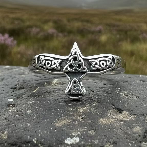 Soar Celtic Raven Ring