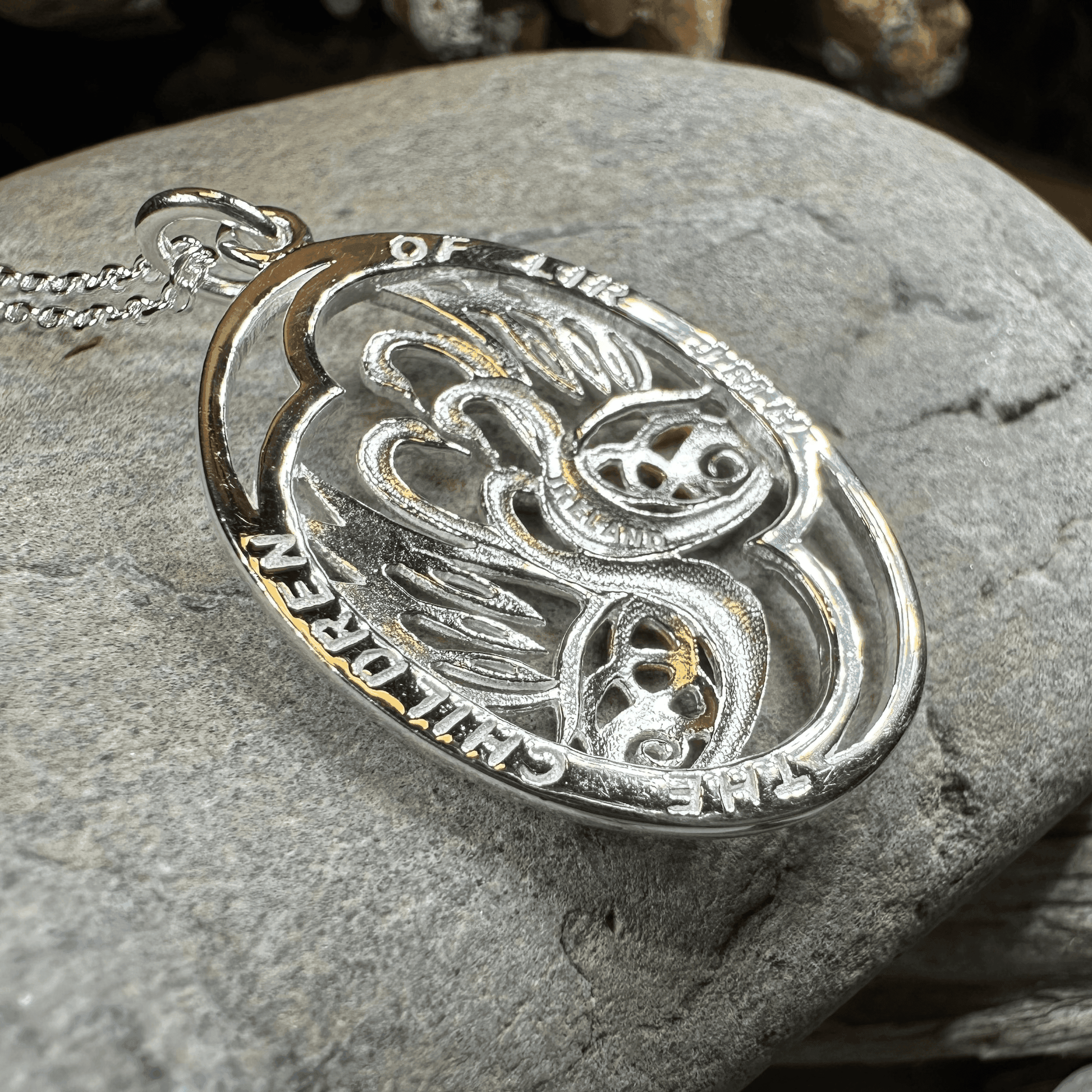 Golden Children of Lir Swan Necklace - 18