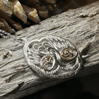 Golden Children of Lir Swan Necklace - 18