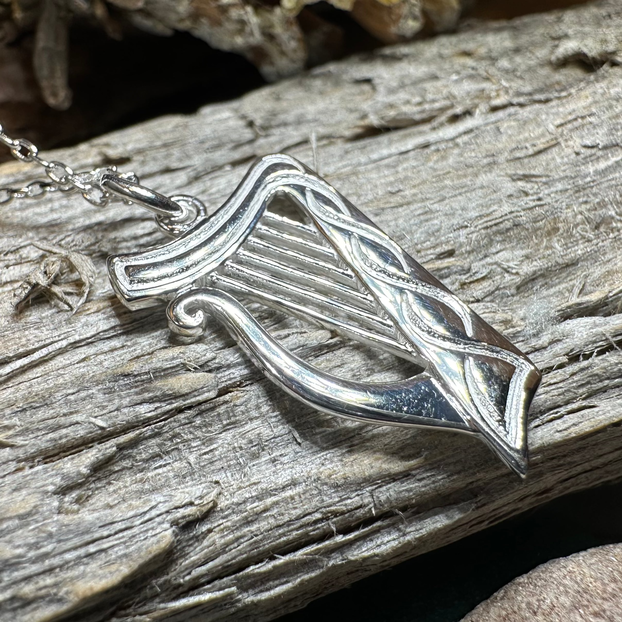 Alianna Irish Harp Necklace