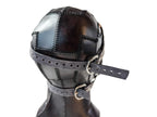Genuine Leather Mask - Shattered Clown - Thick Straps w Velcro Included - Wide Mouth Edition
