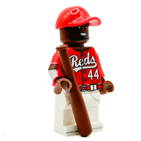 #44 Cincinnati Baseball Player Minifig made using LEGO parts - B3 Customs - 