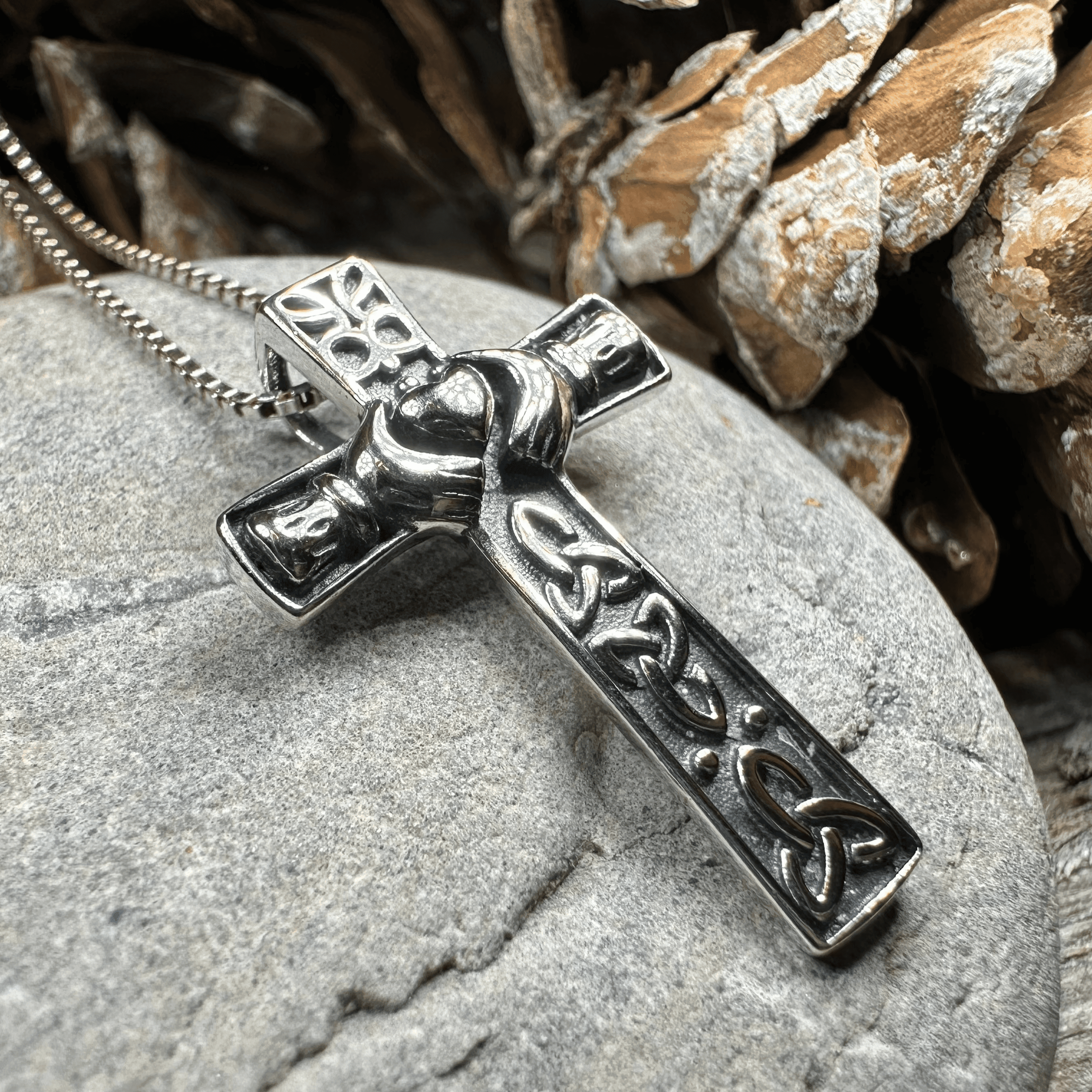 Dayle Celtic Cross Claddagh Necklace - 