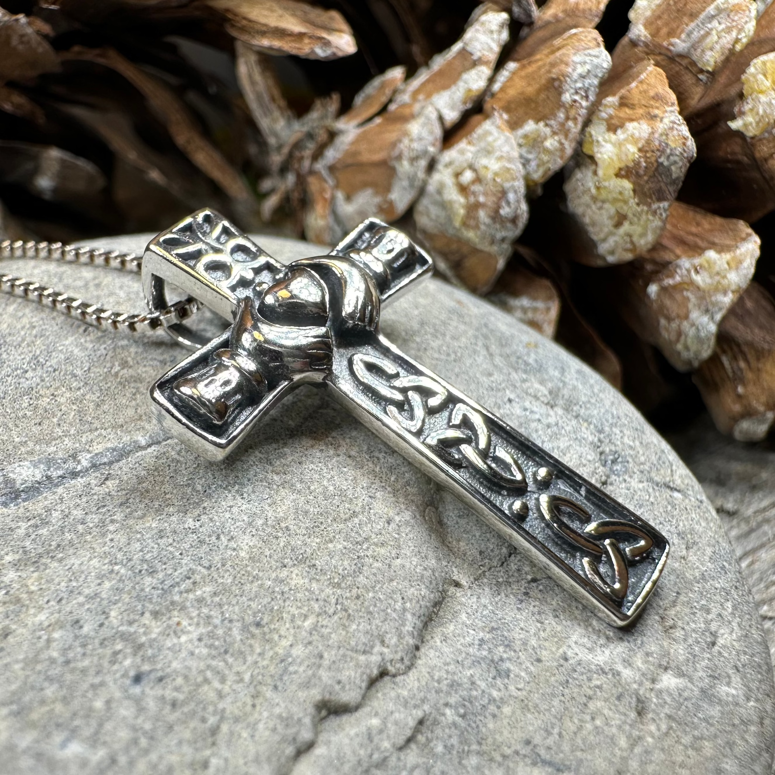 Dayle Celtic Cross Claddagh Necklace